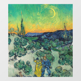 Vincent van Gogh - Moonlit Landschaft mit Paar Fensteraufkleber