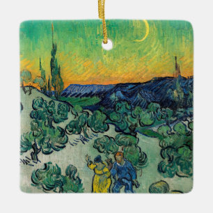 Vincent van Gogh - Moonlit Landschaft mit Paar Keramikornament