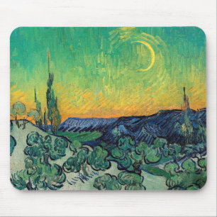 Vincent van Gogh - Moonlit Landschaft mit Paar Mousepad