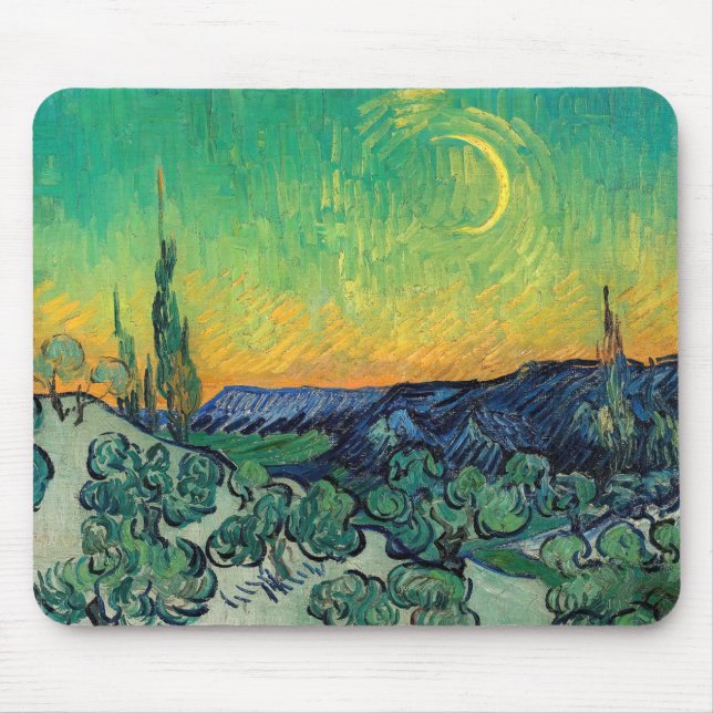 Vincent van Gogh - Moonlit Landschaft mit Paar Mousepad (Vorne)
