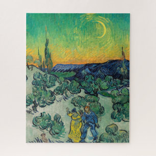 Vincent van Gogh - Moonlit Landschaft mit Paar Puzzle