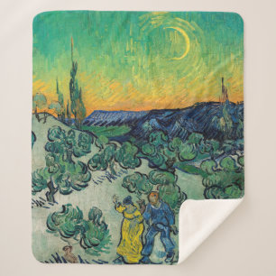 Vincent van Gogh - Moonlit Landschaft mit Paar Sherpadecke