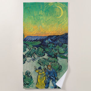 Vincent van Gogh - Moonlit Landschaft mit Paar Strandtuch