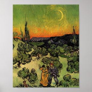 Vincent Van Gogh Moonlit Landschaft Poster