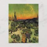 Vincent Van Gogh Moonlit Landschaft Postkarte<br><div class="desc">Vincent Van Gogh Moonlit Landscape Postcard</div>