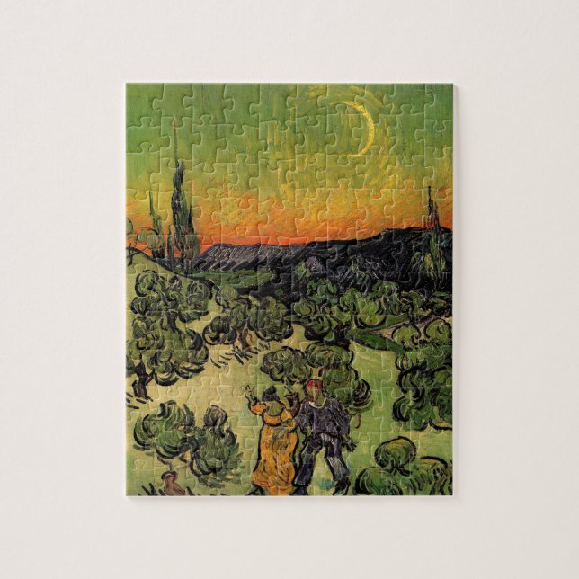 Vincent Van Gogh Moonlit Landschaft Puzzle (Vertikal)