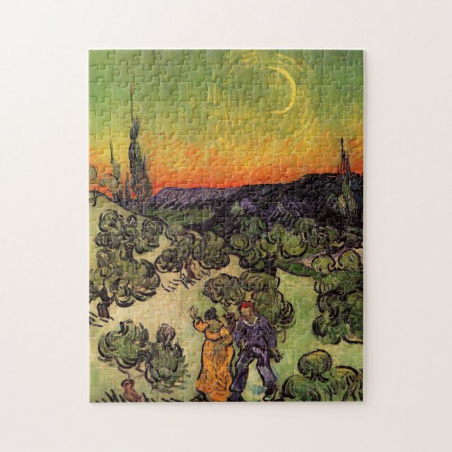 Vincent Van Gogh Moonlit Landschaft Puzzle (Vertikal)