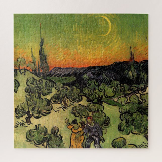 Vincent Van Gogh Moonlit Landschaft Puzzle (Vertikal)