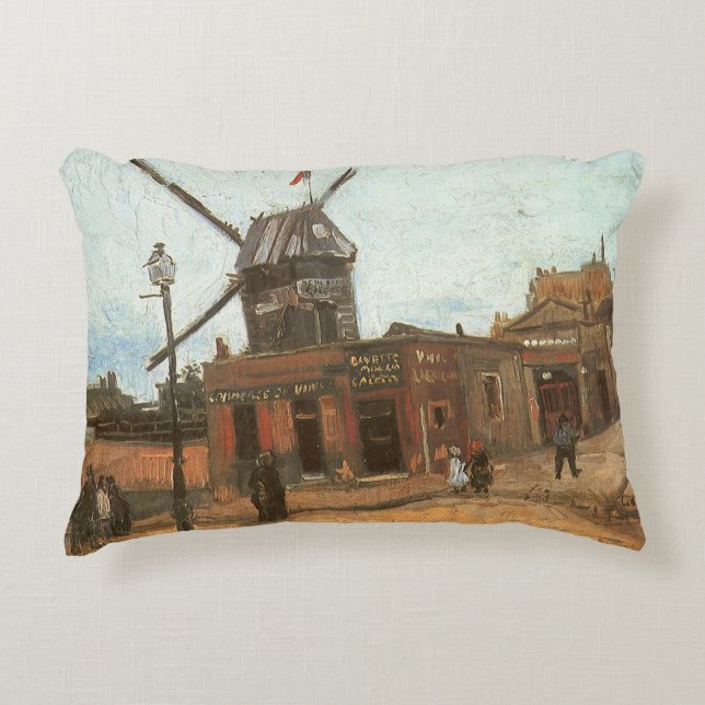Vincent van Gogh - Moulin de la Galette, Windmill Dekokissen (Vorderseite)