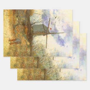 Vincent van Gogh - Moulin de la Galette, Windmill Geschenkpapier Set