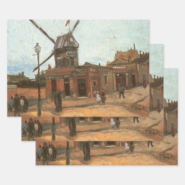 Vincent van Gogh - Moulin de la Galette, Windmill Geschenkpapier Set (Set)