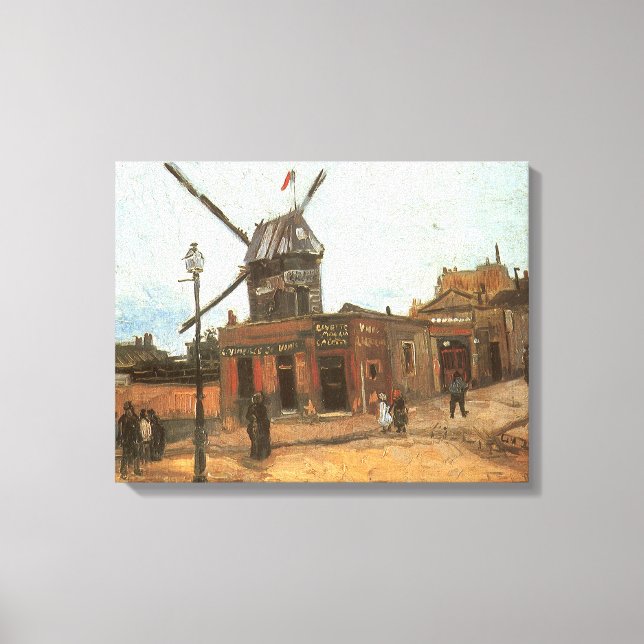 Vincent van Gogh - Moulin de la Galette, Windmill Leinwanddruck (Vorderseite)