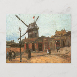 Vincent van Gogh - Moulin de la Galette, Windmill Postkarte