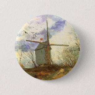 Vincent van Gogh - Moulin de la Galette, Windmühle Button