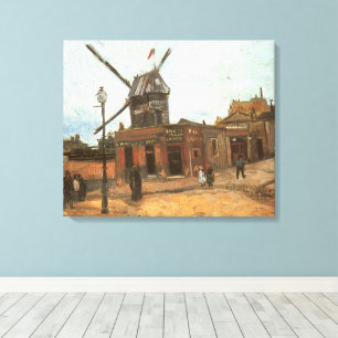 Vincent van Gogh - Moulin de la Galette, Windmühle Leinwanddruck
