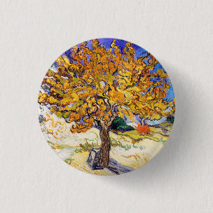 Vincent Van Gogh Mulberry Tree Fine Art Button