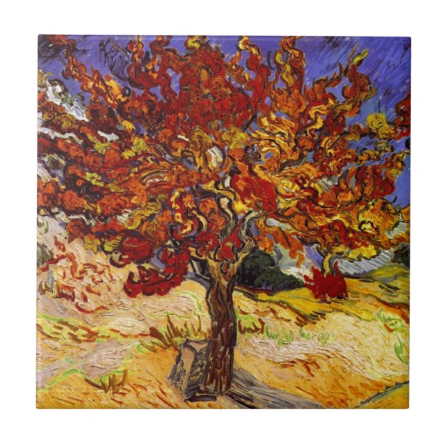 Vincent Van Gogh Mulberry Tree Kunstmalerei Fliese (Vorderseite)