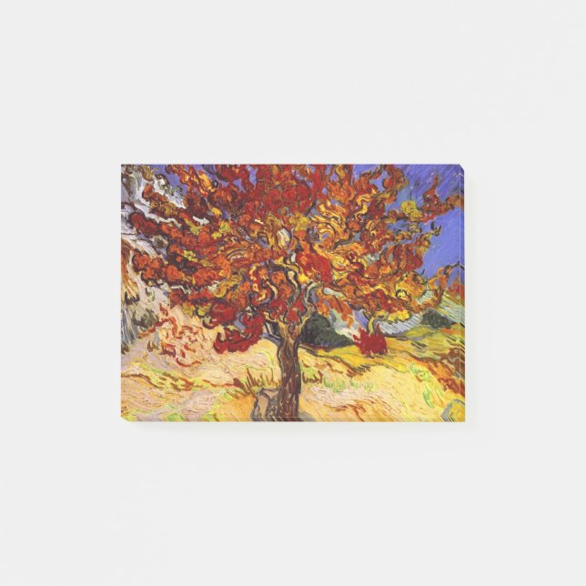 Vincent Van Gogh Mulberry Tree Kunstmalerei Post-it Klebezettel (Vorderseite)