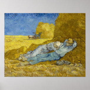 Vincent Van Gogh - Noon, Erholung aus der Arbeit / Poster