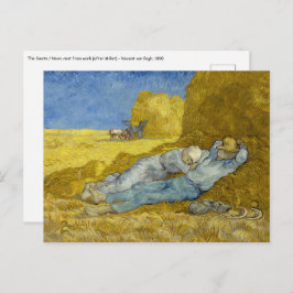 Vincent Van Gogh - Noon, Erholung aus der Arbeit / Postkarte