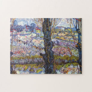 Vincent Van Gogh – Obstgarten in Blüte mit Pappeln Puzzle