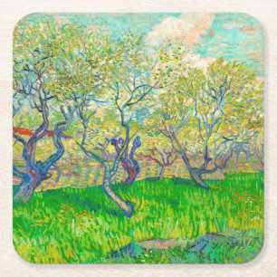 Vincent van Gogh Obstgarten in Blüte Rechteckiger Pappuntersetzer