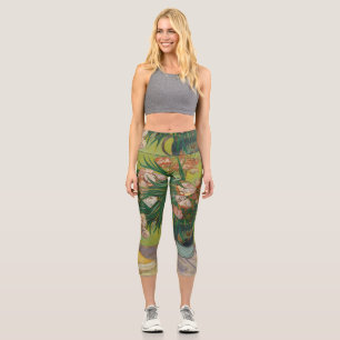Vincent Van Gogh Oleander Blume Malerei Capri Leggings