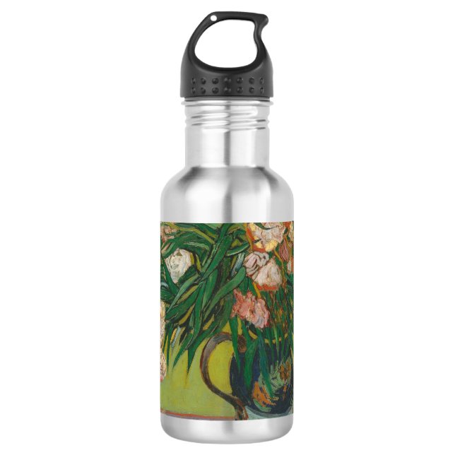 Vincent Van Gogh Oleander Blume Malerei Edelstahlflasche (Vorderseite)