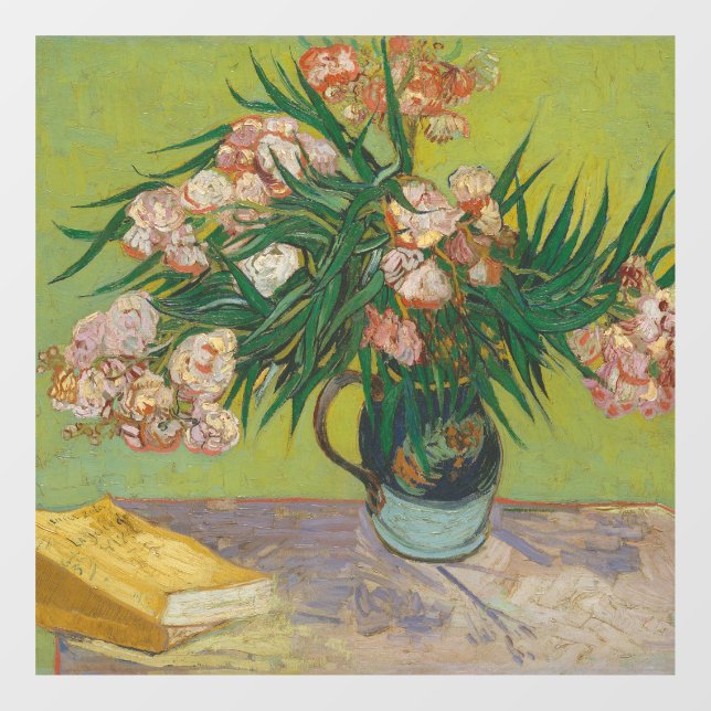 Vincent Van Gogh Oleander Blume Malerei Fensteraufkleber (Blatt)