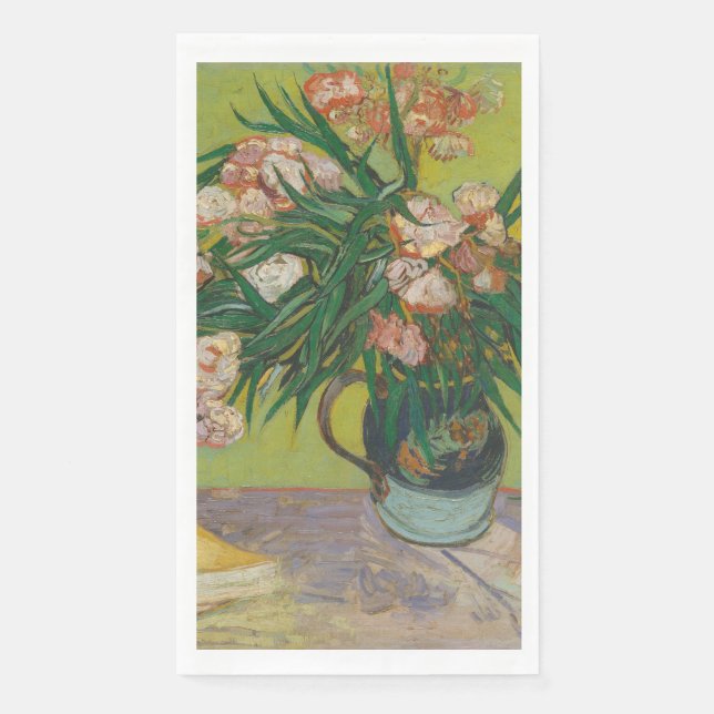Vincent Van Gogh Oleander Blume Malerei Serviette (Vorderseite)