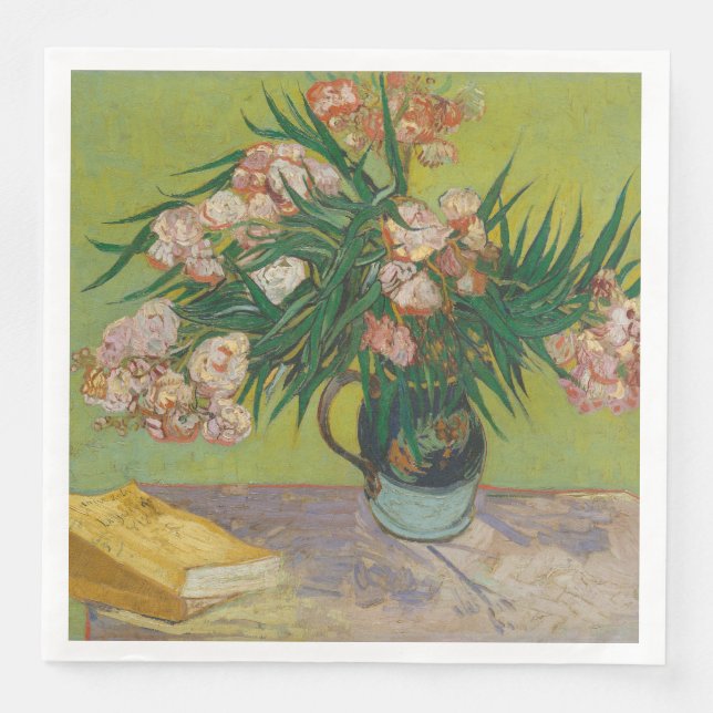 Vincent Van Gogh Oleander Blume Malerei Serviette (Vorderseite)