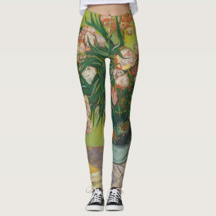 Vincent Van Gogh Oleander-Blumenmalerei Leggings