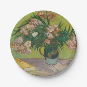 Vincent Van Gogh Oleander-Blumenmalerei Pappteller