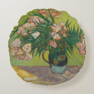 Vincent Van Gogh Oleander-Blumenmalerei Rundes Kissen