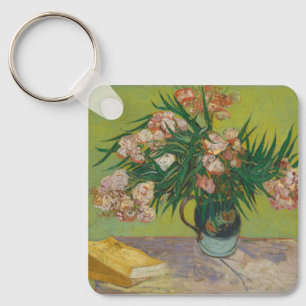 Vincent Van Gogh Oleander-Blumenmalerei Schlüsselanhänger