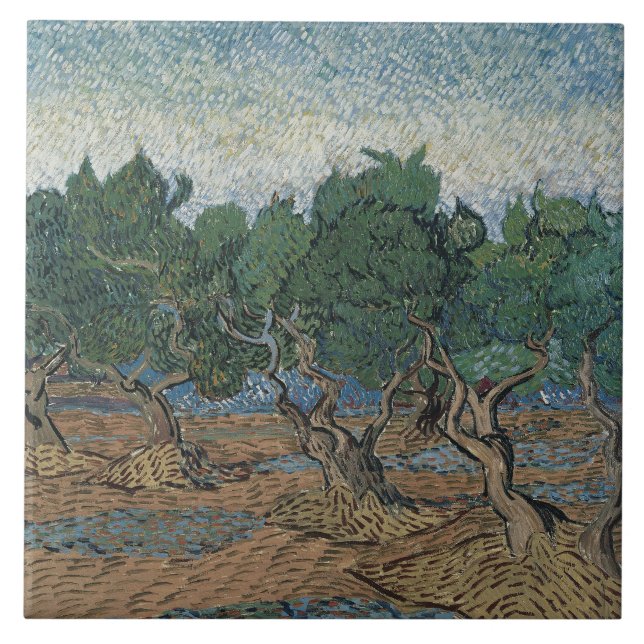 Vincent van Gogh - Olive Grove Fliese (Vorderseite)
