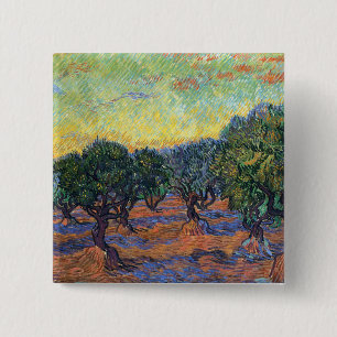 Vincent Van Gogh Olive Grove Impressionismus Art Button