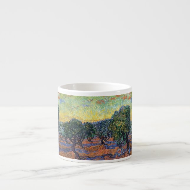Vincent Van Gogh Olive Grove Impressionismus Art Espressotasse (Vorderseite)