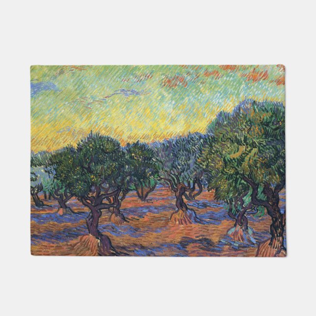 Vincent Van Gogh Olive Grove Impressionismus Art Fußmatte (Vorderseite)