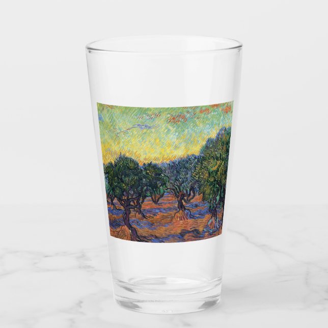 Vincent Van Gogh Olive Grove Impressionismus Art Glas (Vorderseite)