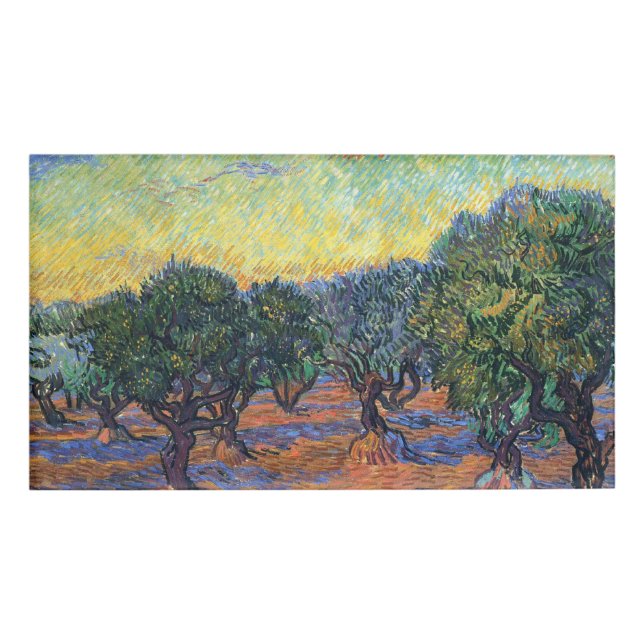 Vincent Van Gogh Olive Grove Impressionismus Art Namenschild (Vorderseite)