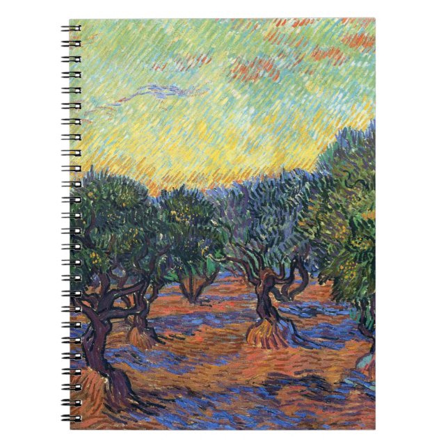 Vincent Van Gogh Olive Grove Impressionismus Art Notizblock (Vorderseite)