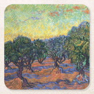 Vincent Van Gogh Olive Grove Impressionismus Art Rechteckiger Pappuntersetzer