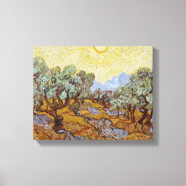 Vincent van Gogh Olive Trees, 1889 Leinwanddruck (Vorderseite)