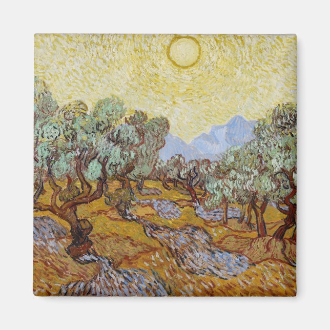 Vincent van Gogh Olive Trees, 1889 Magnet (Vorne)