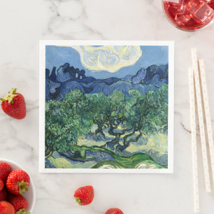 Vincent Van Gogh Olivenbäume Berglandschaft Serviette
