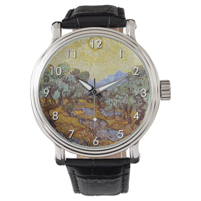 Vincent van Gogh - Olivenbäume, Gelber Himmel und  Armbanduhr (Vorderseite)