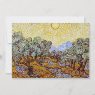 Vincent van Gogh - Olivenbäume, gelber Himmel und Dankeskarte