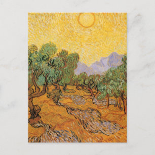 Vincent van Gogh - Olivenbäume, Gelber Himmel und  Postkarte