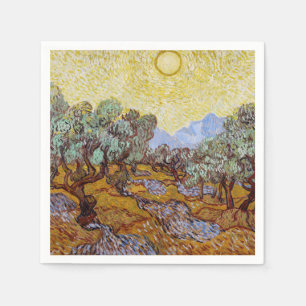 Vincent van Gogh - Olivenbäume, Gelber Himmel und  Serviette